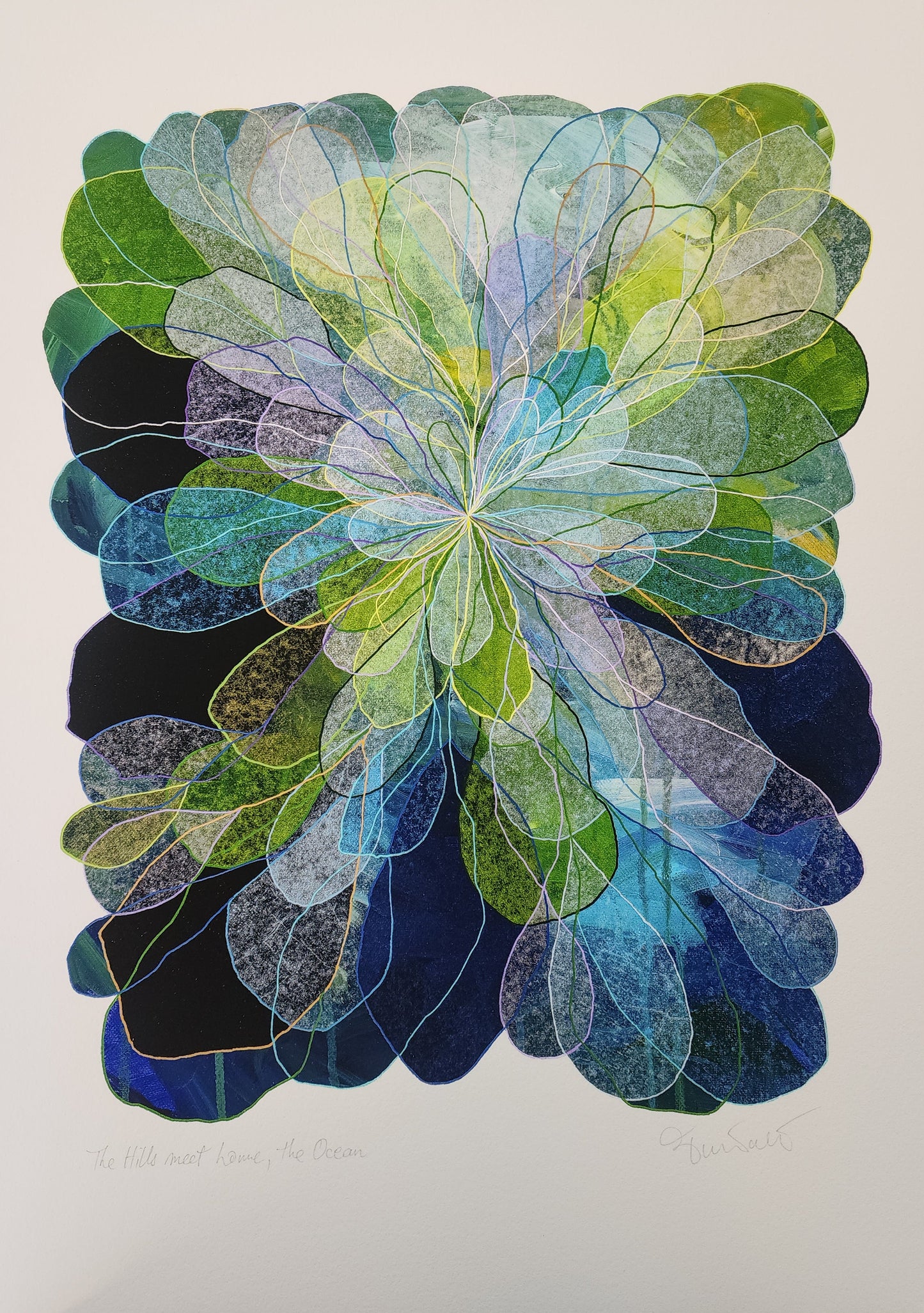 'The Hills Meet Home, The Ocean' Large Print by Emma Falt