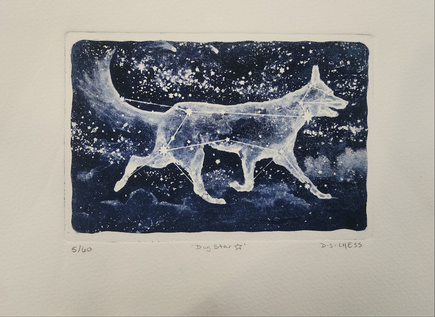 'Dog Star' Etching by Donna Chess
