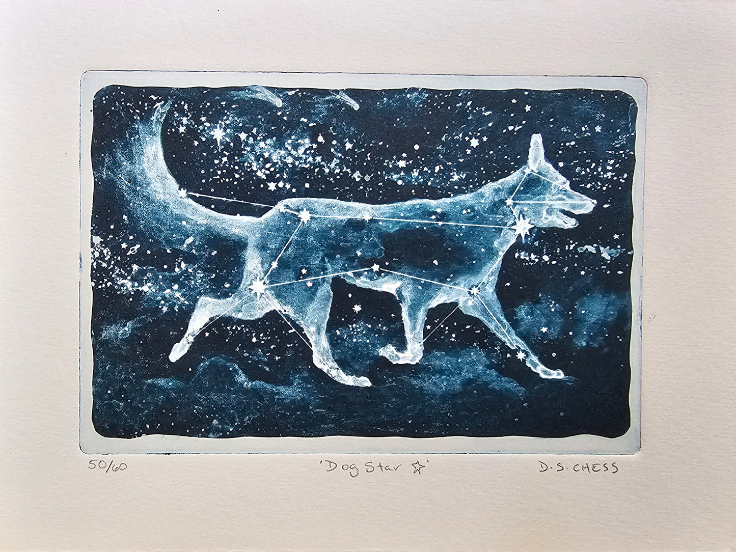 'Dog Star' Etching by Donna Chess