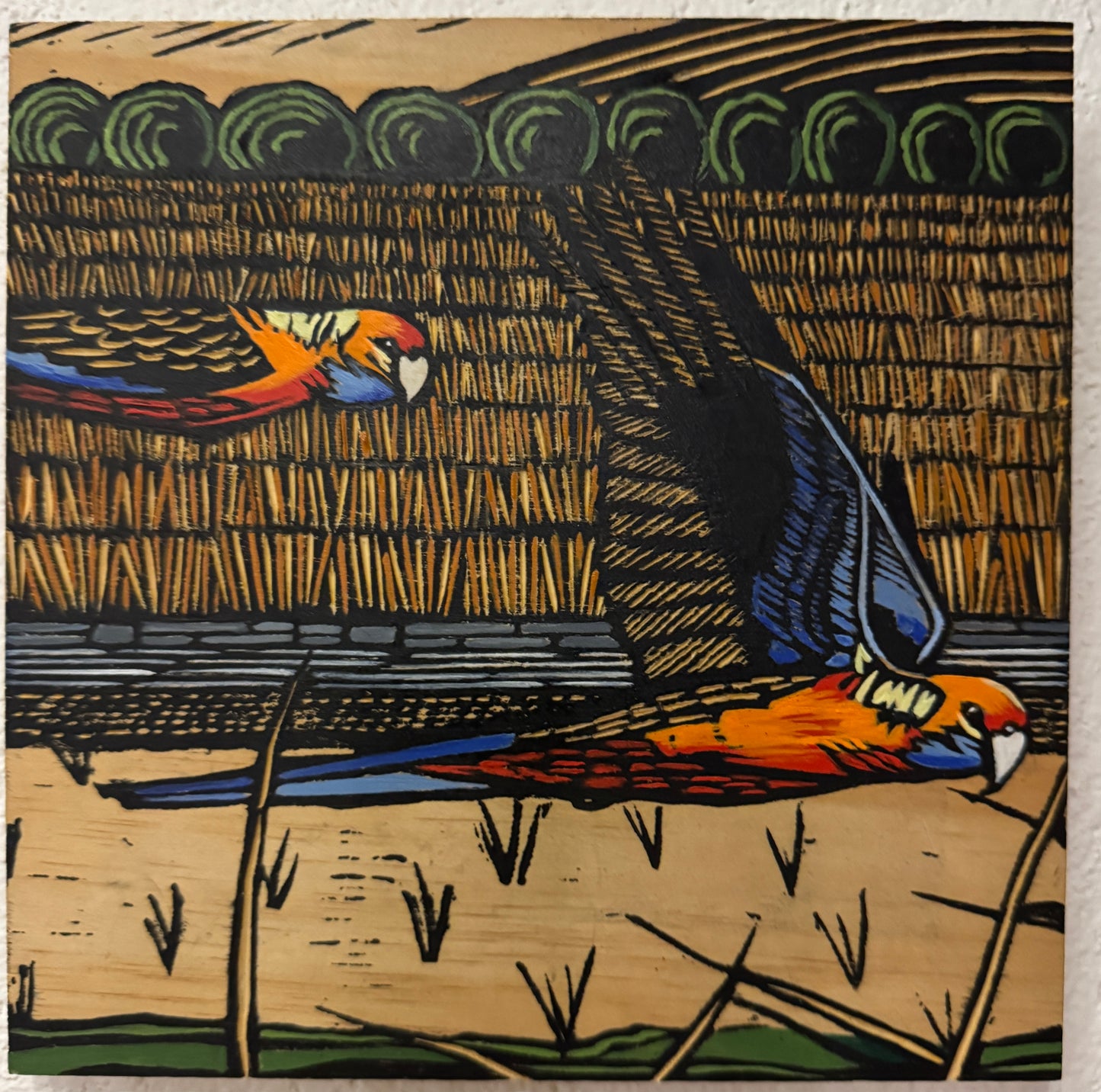 Wood Cut Adelaide Rosella - Gail Kellett
