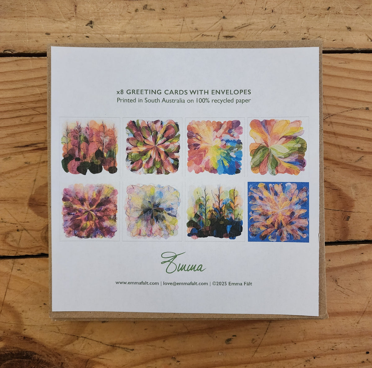 8 Pack Cards with Envelope by Emma Falt