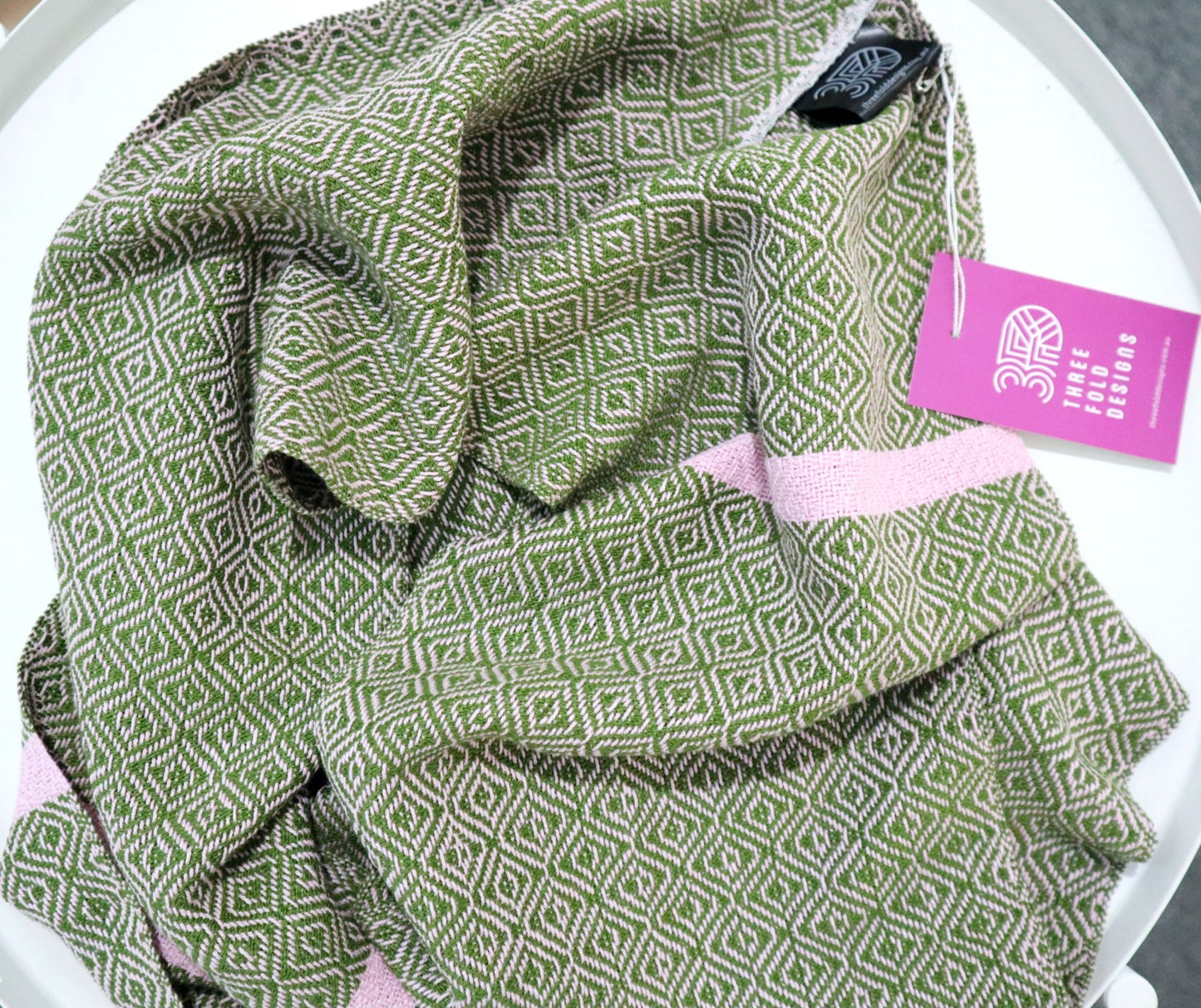 Olive Fruit Tingle Scarf by Threefold Designs