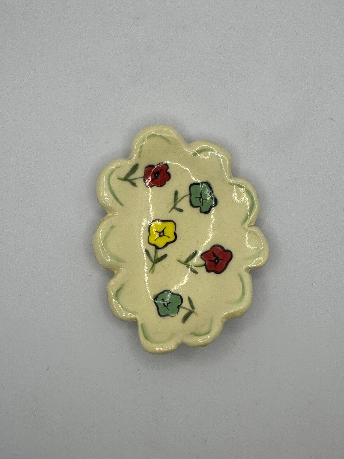 Trinket Dish 5 Flowers by Story Street Ceramics