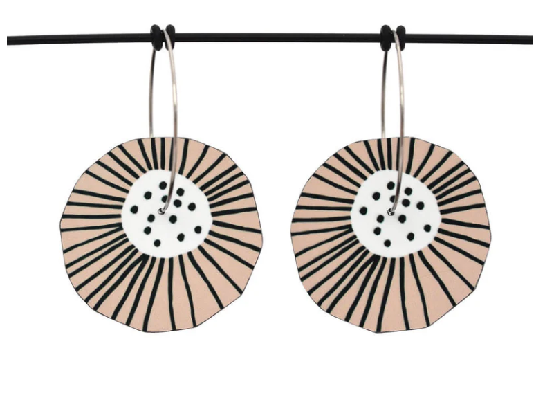 Kitty Came Home - Blush Centre Hole, 36mm Large Hoop