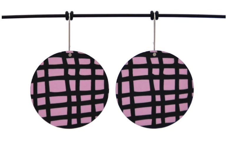 Kitty Came Home - Crosshatch Pink, 36mm Shepherd Hook