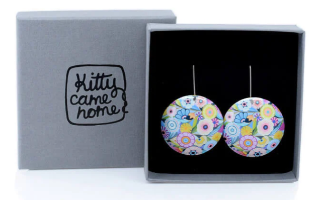 Kitty Came Home - Floral Medley, 36mm Domed C Shep. Hook