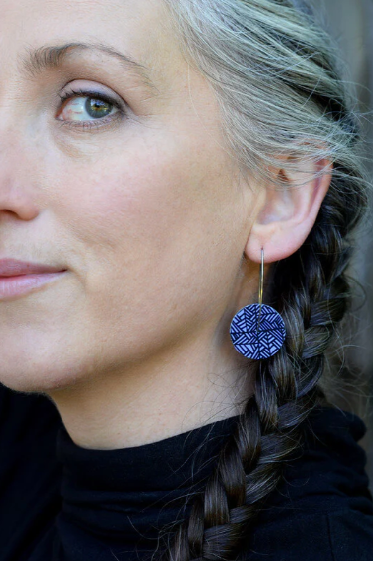 Kitty Came Home - Herringbone Purple, 25mm Drop Hook