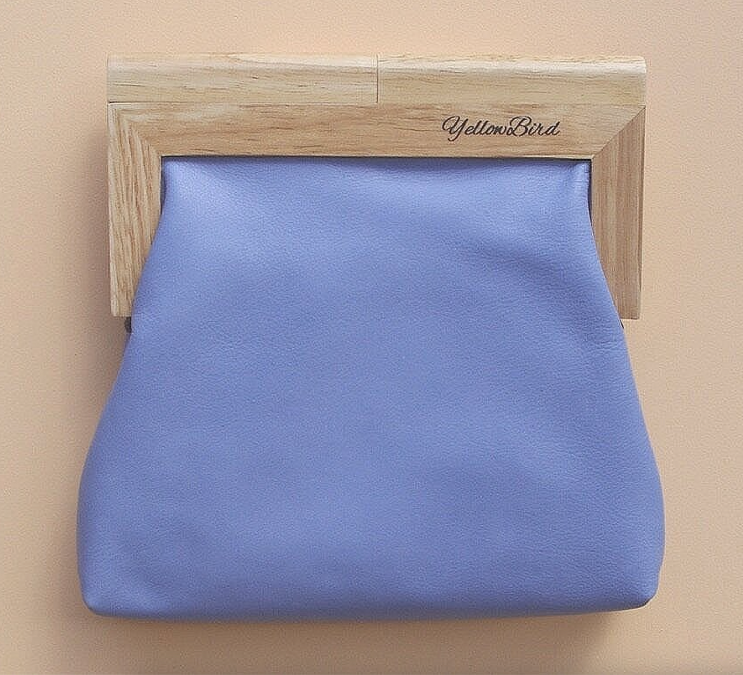 'Spring Blue' Leather Natural Frame