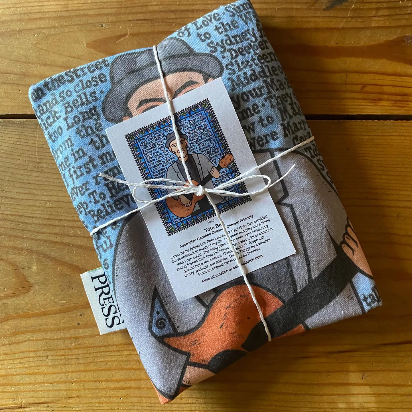 Paul Kelly Tote Bag by Sally Heinrich