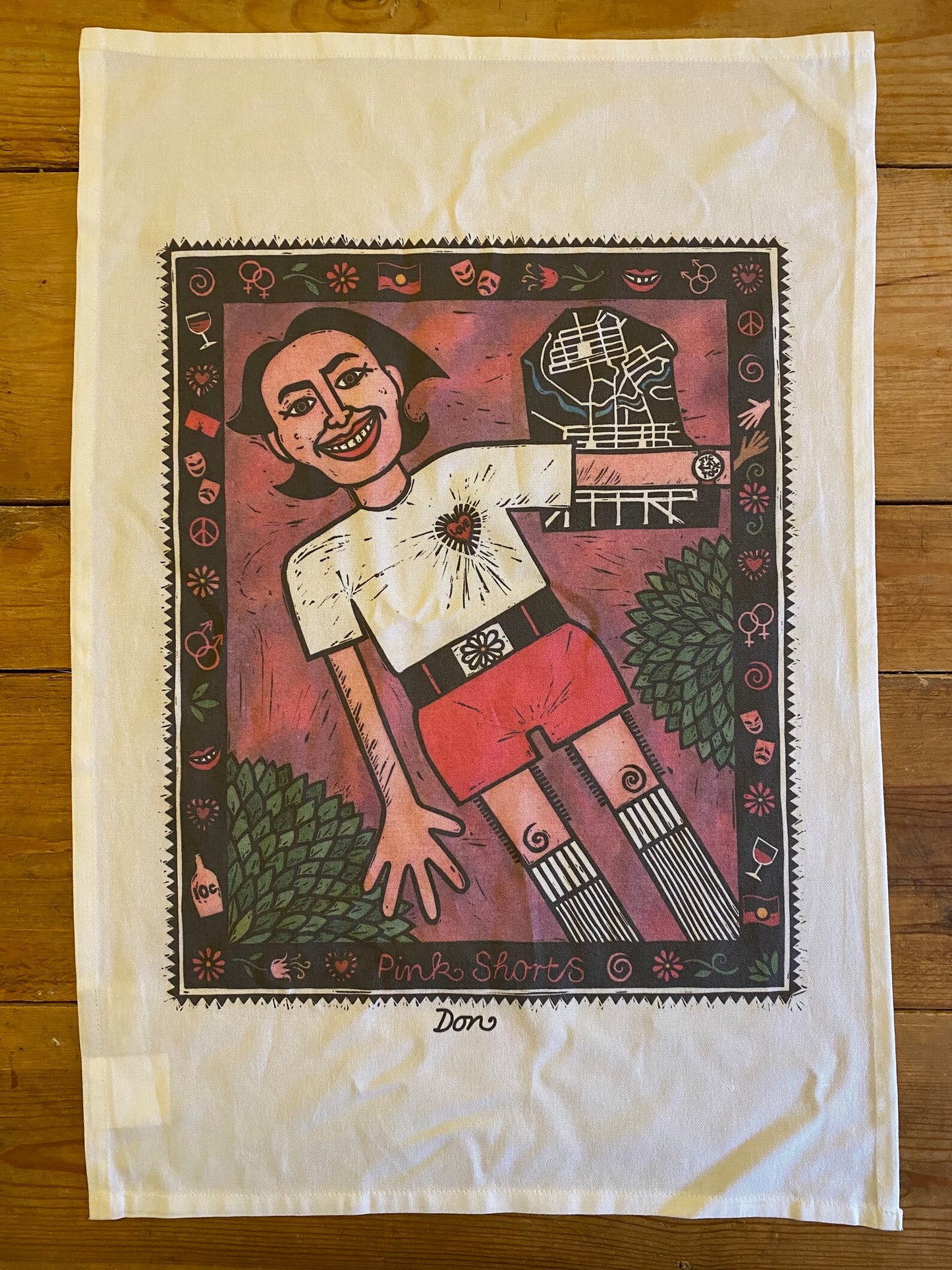 Don Tea Towel by Sally Heinrich
