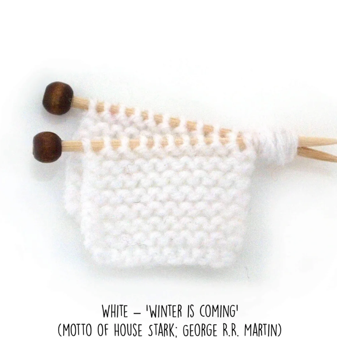 White Knitted Brooch by Kitty Came Home