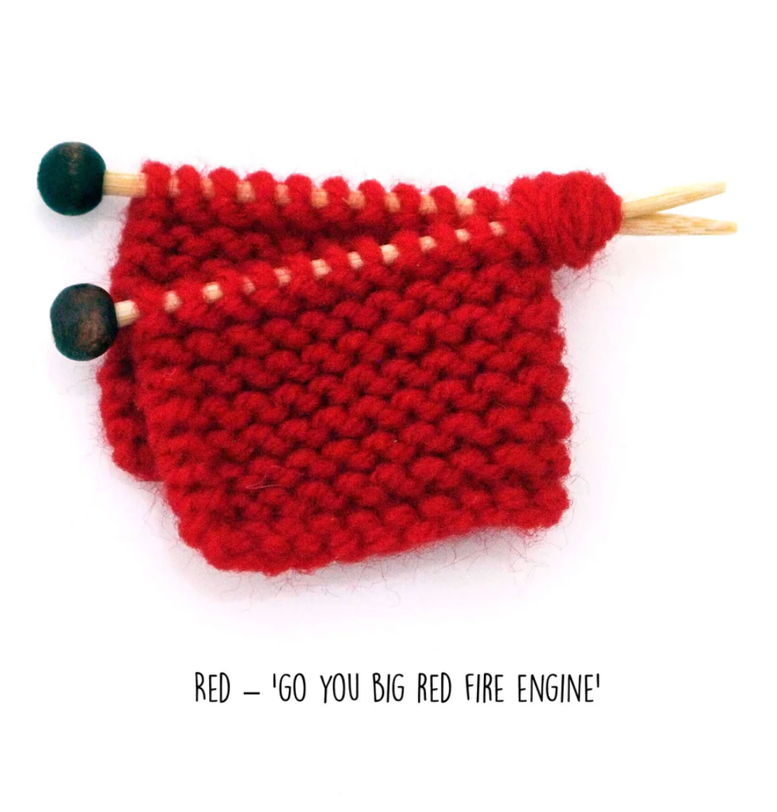 Red Knitted Brooch by Kitty Came Home