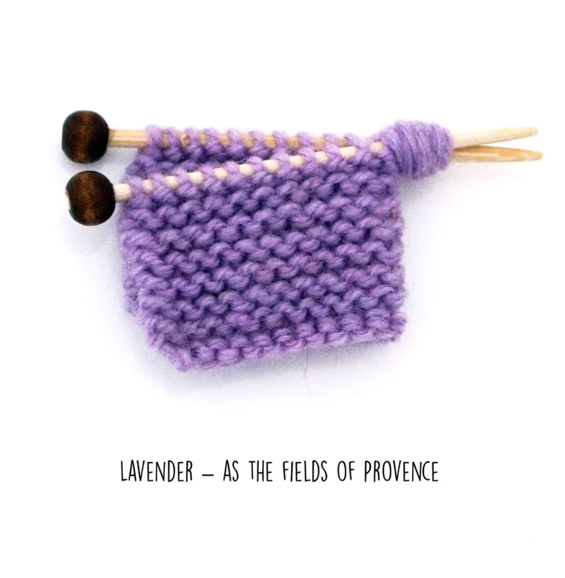 Lavender Knitted Brooch by Kitty Came Home