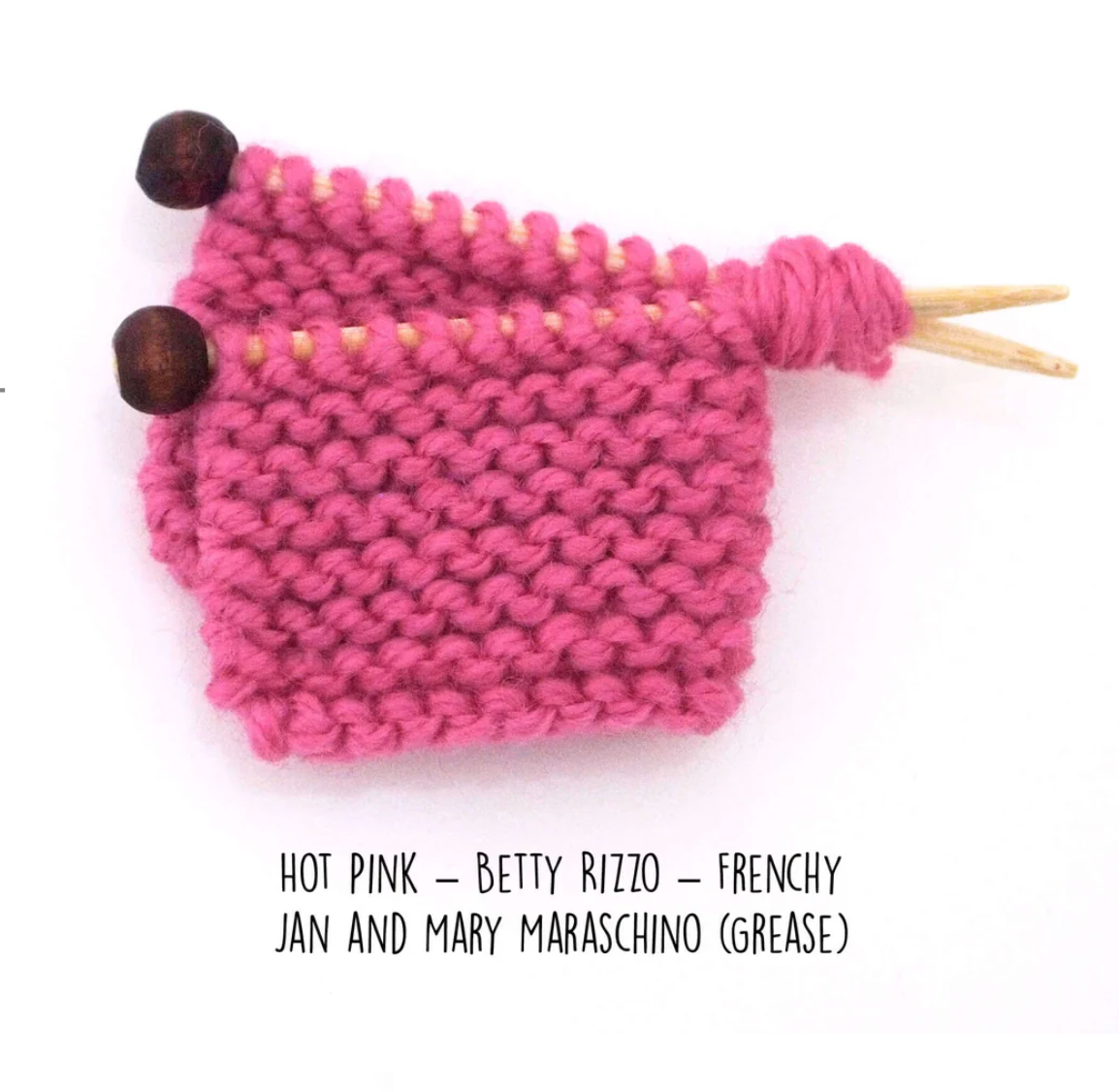 Hot Pink Knitted Brooch by Kitty Came Home