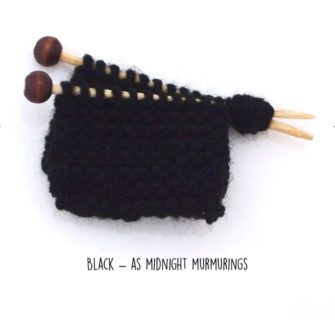 Black Knitted Brooch by Kitty Came Home