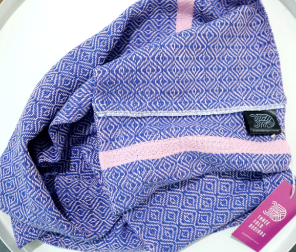 Blue Fruit Tingle Scarf by Threefold Designs