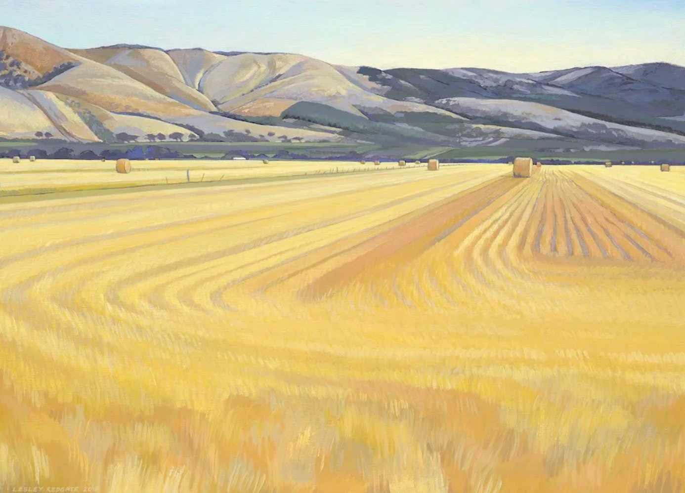 'Golden Summers on Malpas' Print by Lesley Redgate