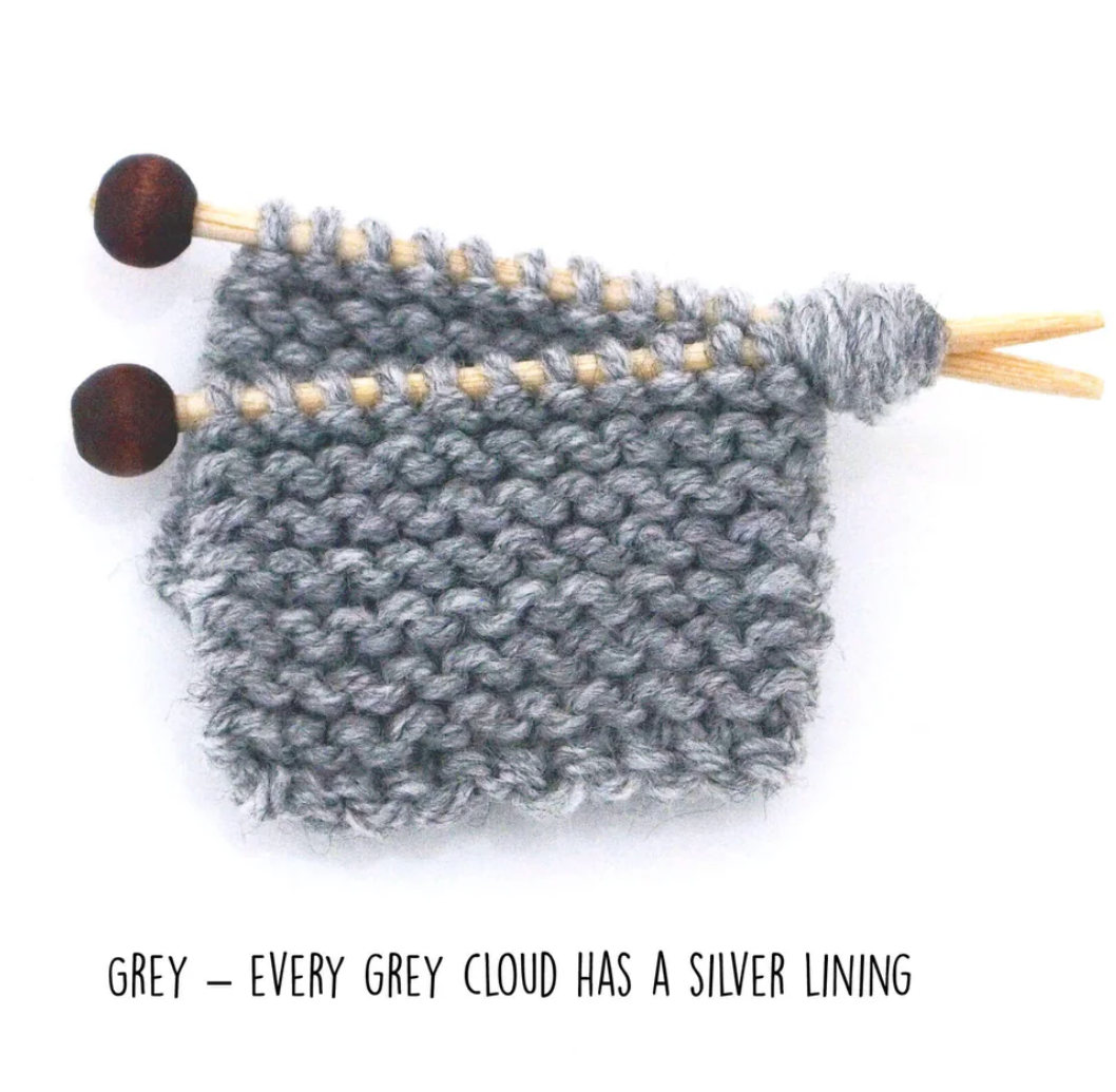 Grey Knitted Brooch by Kitty Came Home