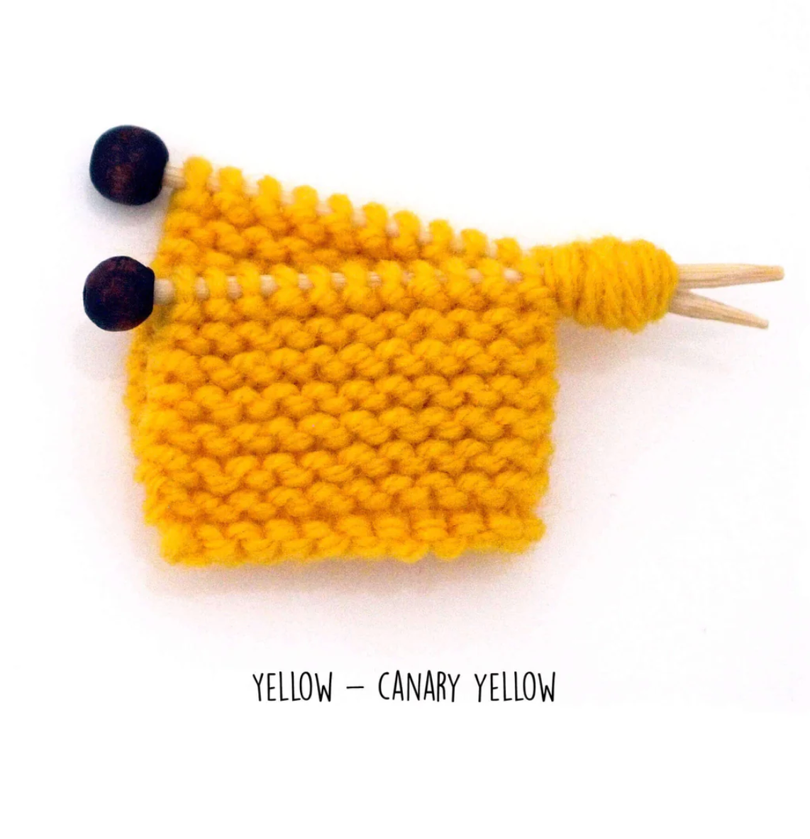 Yellow Knitted Brooch by Kitty Came Home