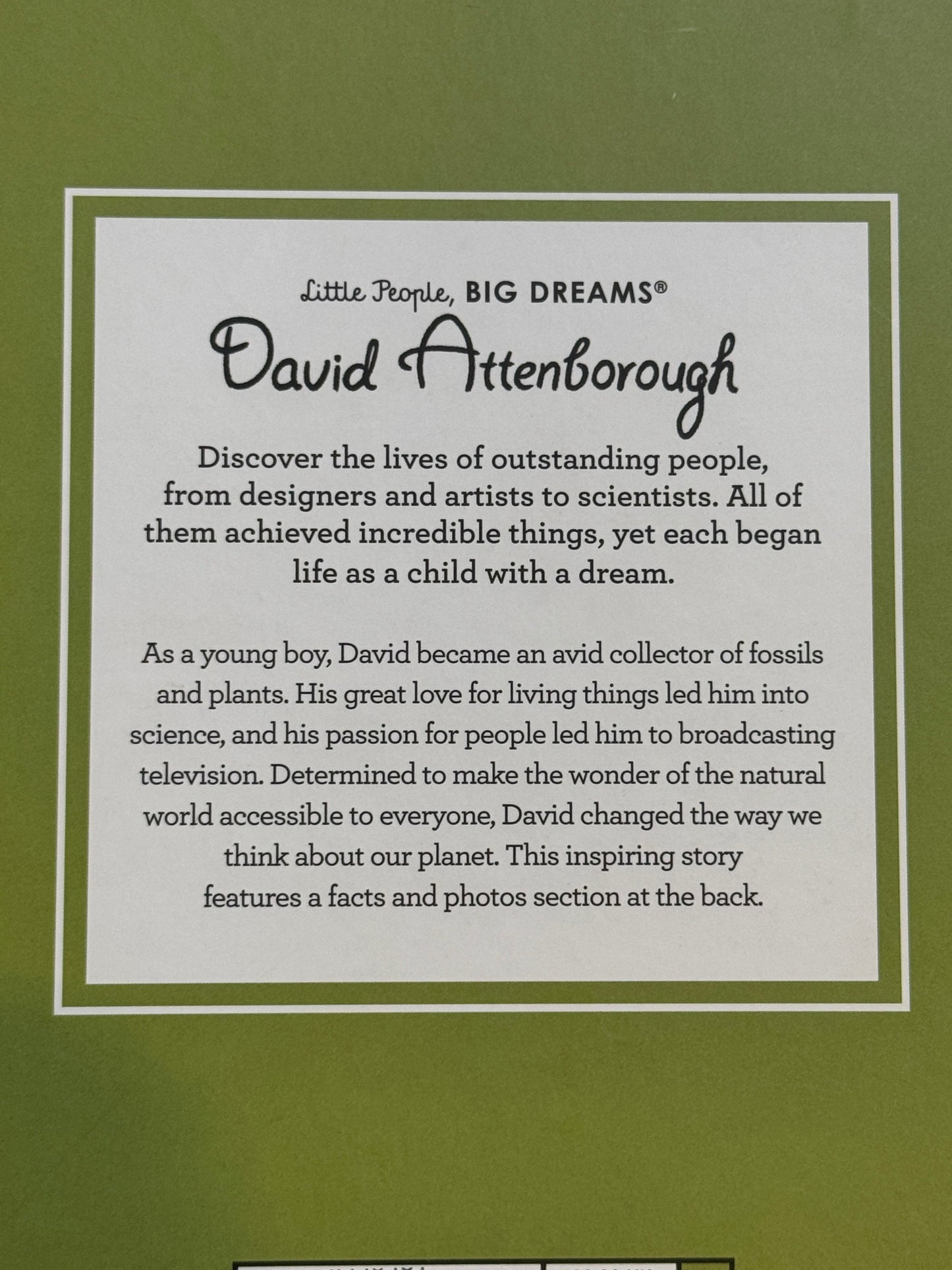 David Attenborough- Little People, Big Dreams