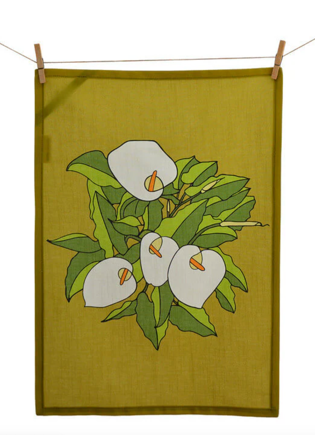Lillies Tea Towel by Kitty Came Home