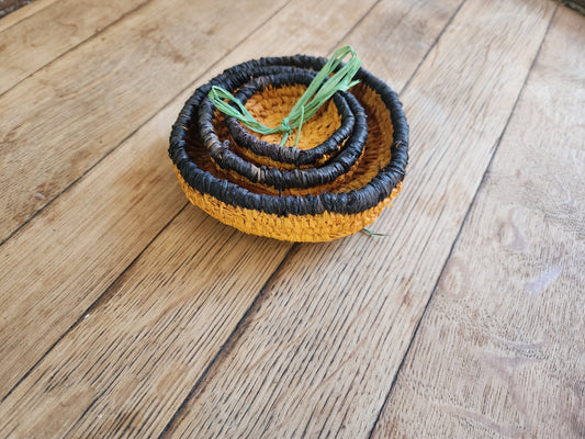 Black and Tumeric Basket Nest Set