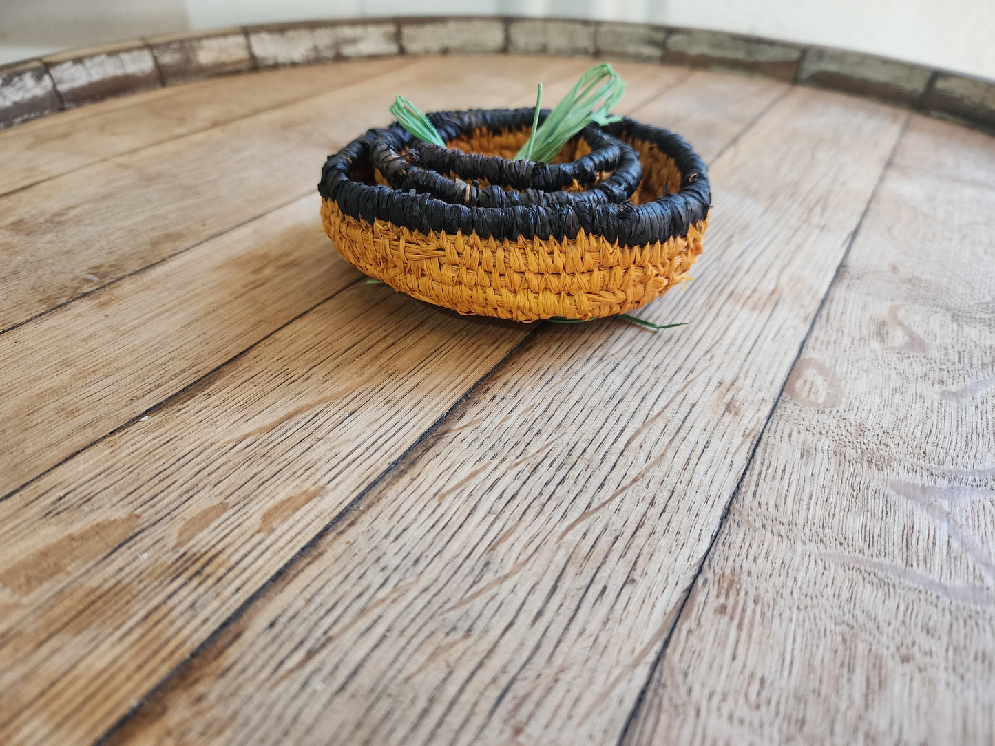 Black and Tumeric Basket Nest Set