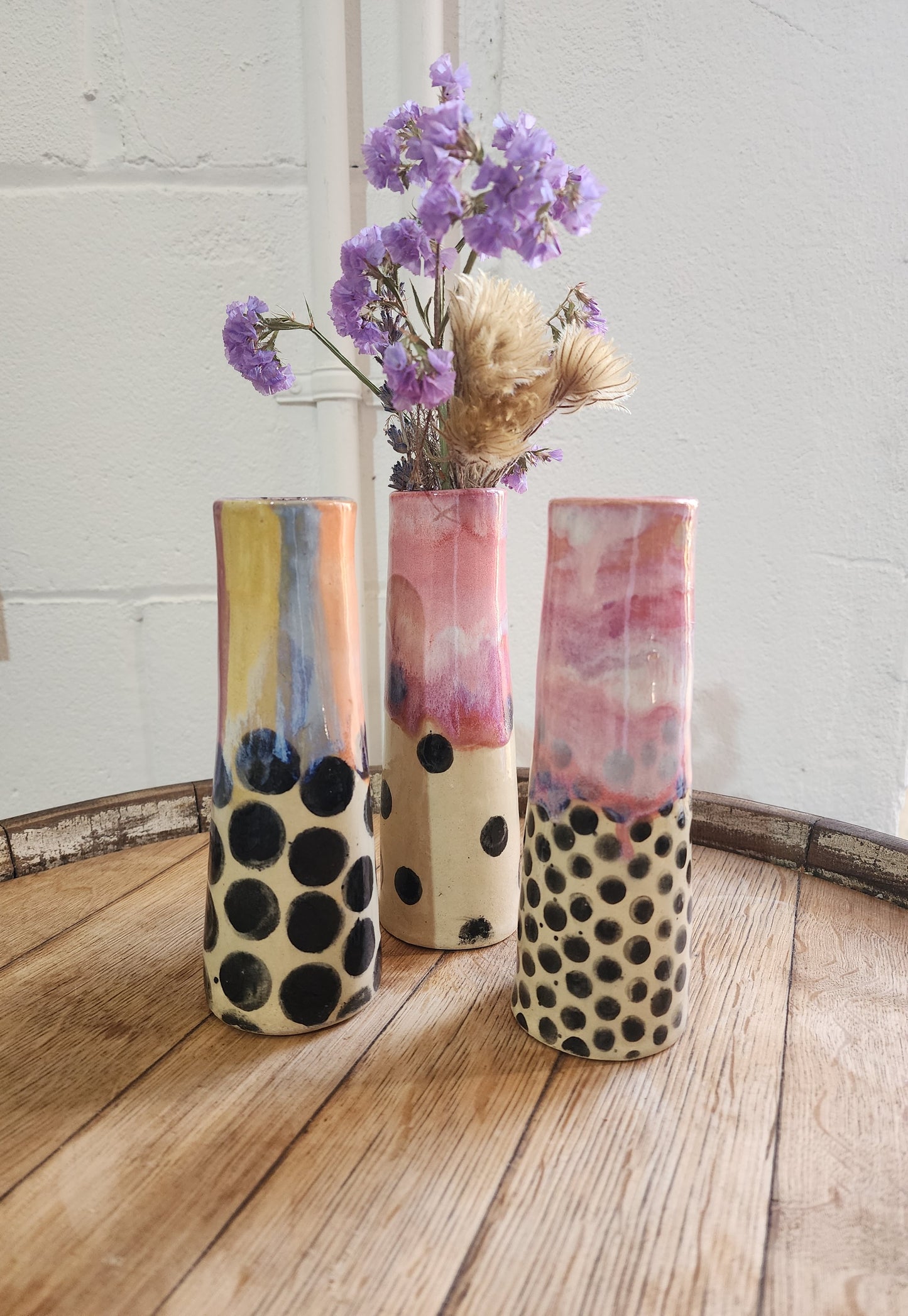 Monet Mini Vases by Annette Cramer Ceramics