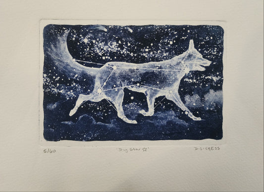 'Dog Star' Etching by Donna Chess