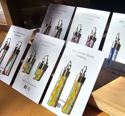 Glass Cane Earrings by Joy Levins