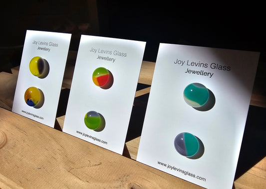 Glass Pebble Earrings by Joy Levins