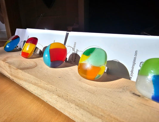 Glass Pebble Rings by Joy Levins