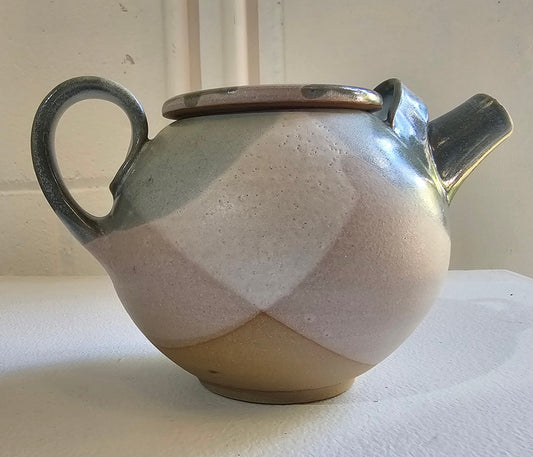 Teal and White Ceramic Teapot by Indigo Clay