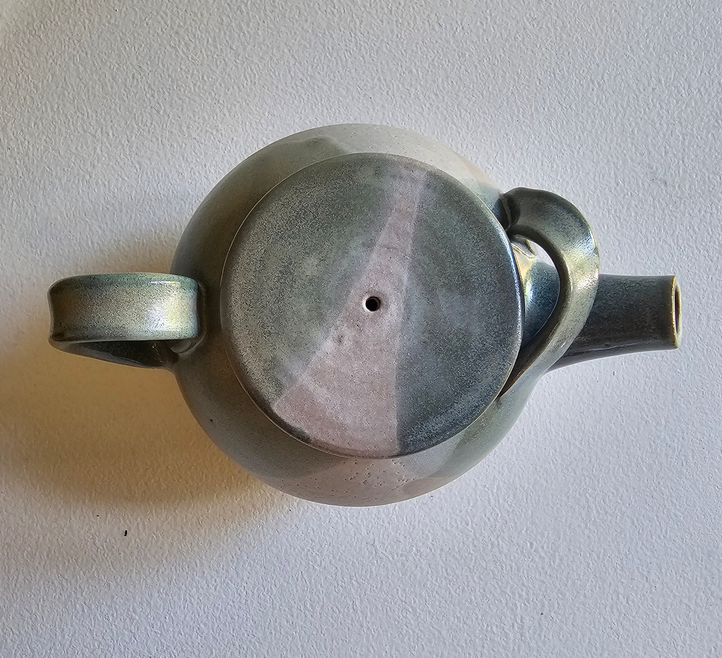 Teal and White Ceramic Teapot by Indigo Clay