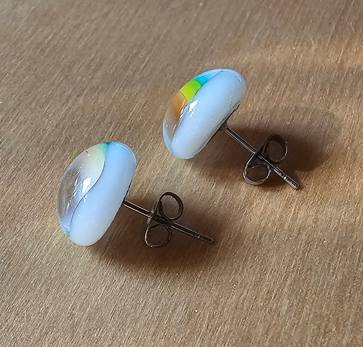 Glass Marini Studs  by Joy Levins