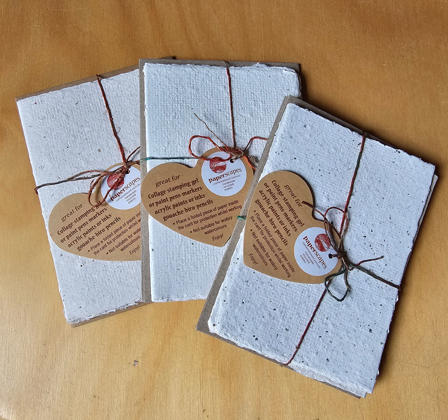 Handmade Card and Envelope Pack by Papescapes