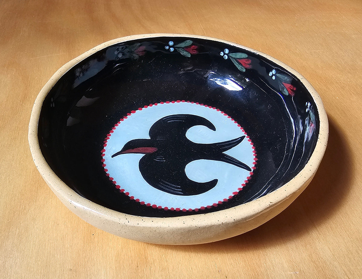 Blackbird Bowl by Story Street Ceramics