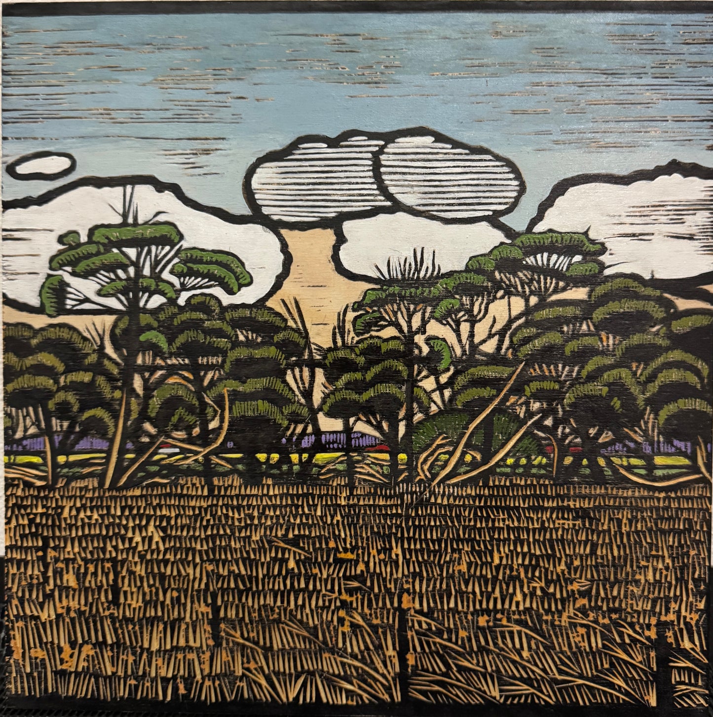 Wood Cut Melaleucas - Gail Kellett