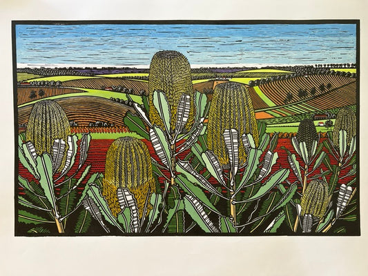 Banksias Across The Vale by Gail Kellett