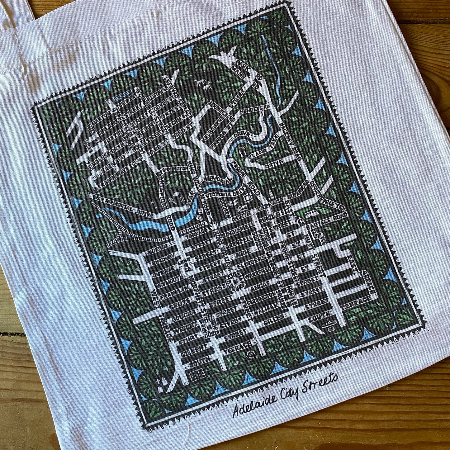 Adelaide City Streets Tote Bag by Sally Heinrich