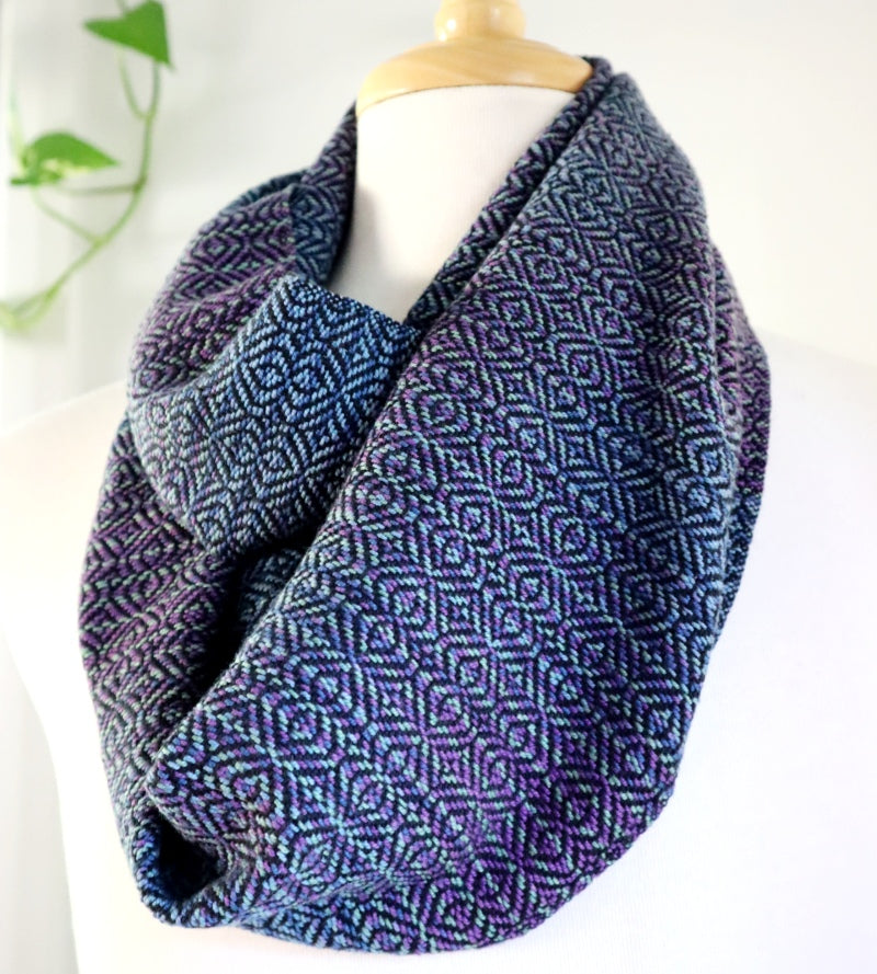 Grape Fizz Scarf by Threefold Designs