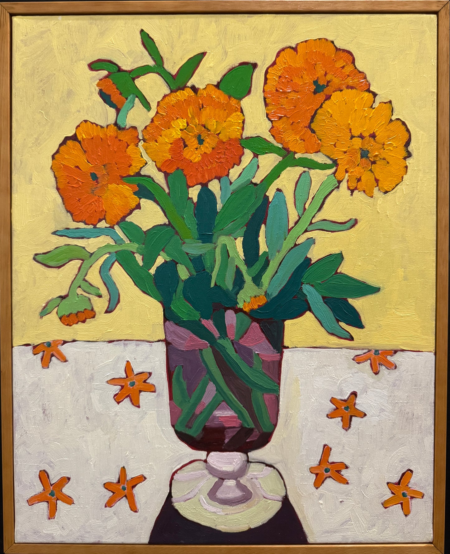Purple Vase Autumn by Louise Vadasz