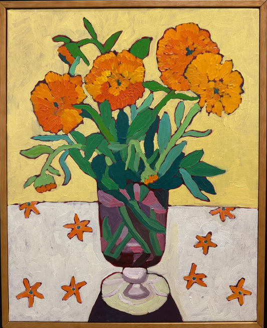 Purple Vase Autumn by Louise Vadasz