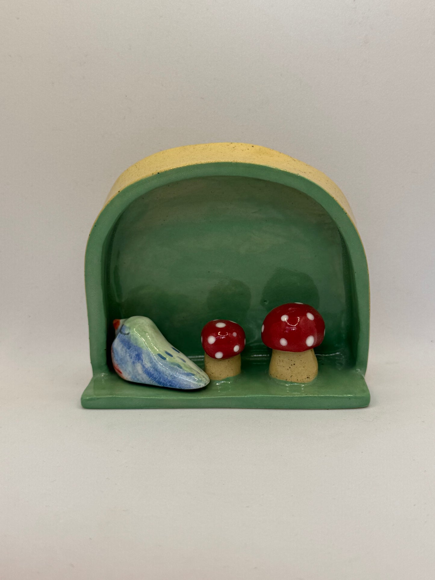 Small Wall Shrine Green. by Story Street Ceramics