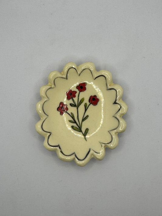 Trinket Dish 4 Flowers by Story Street Ceramics