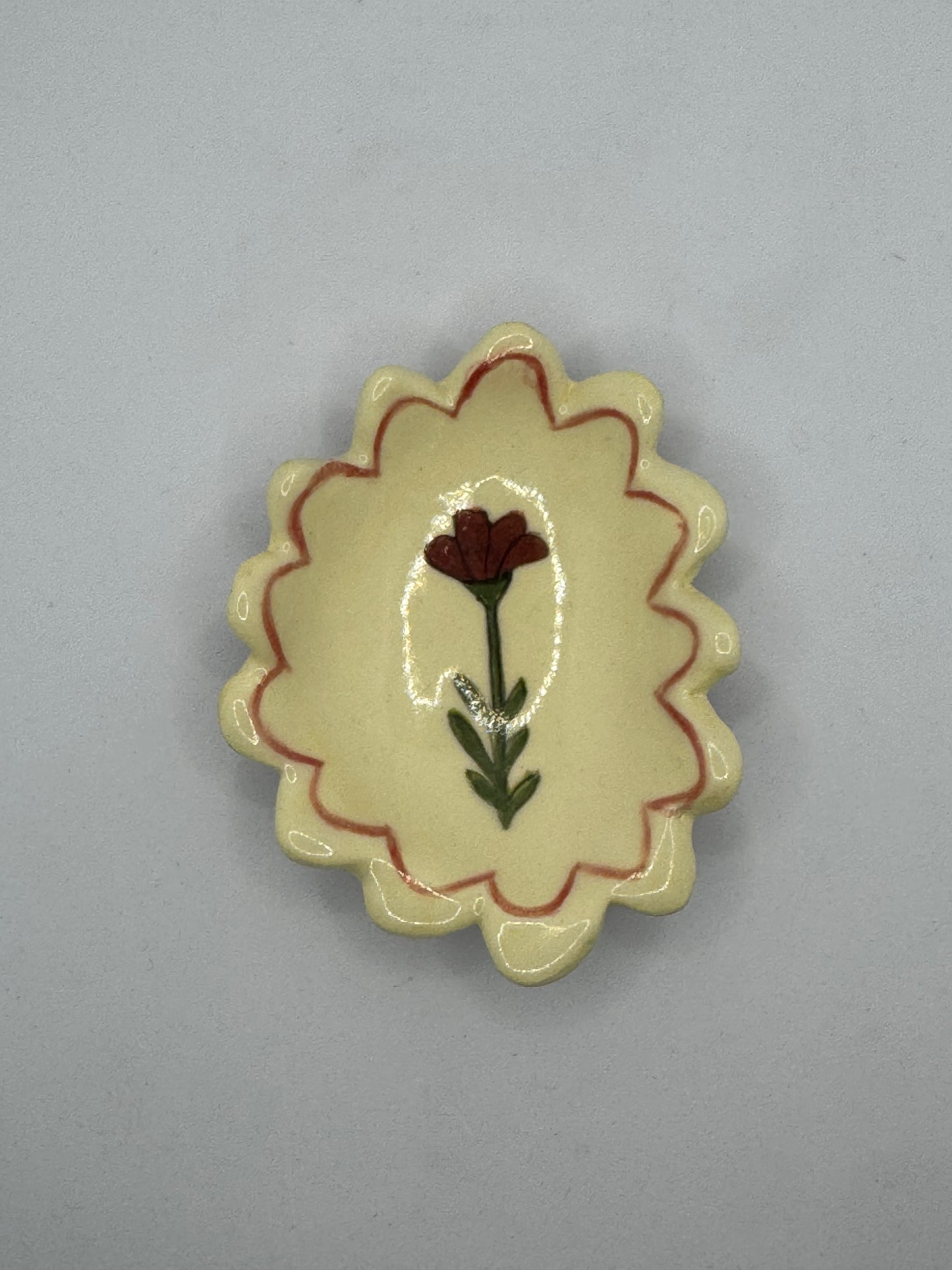 Trinket Dish single Flower by Story Street Ceramics