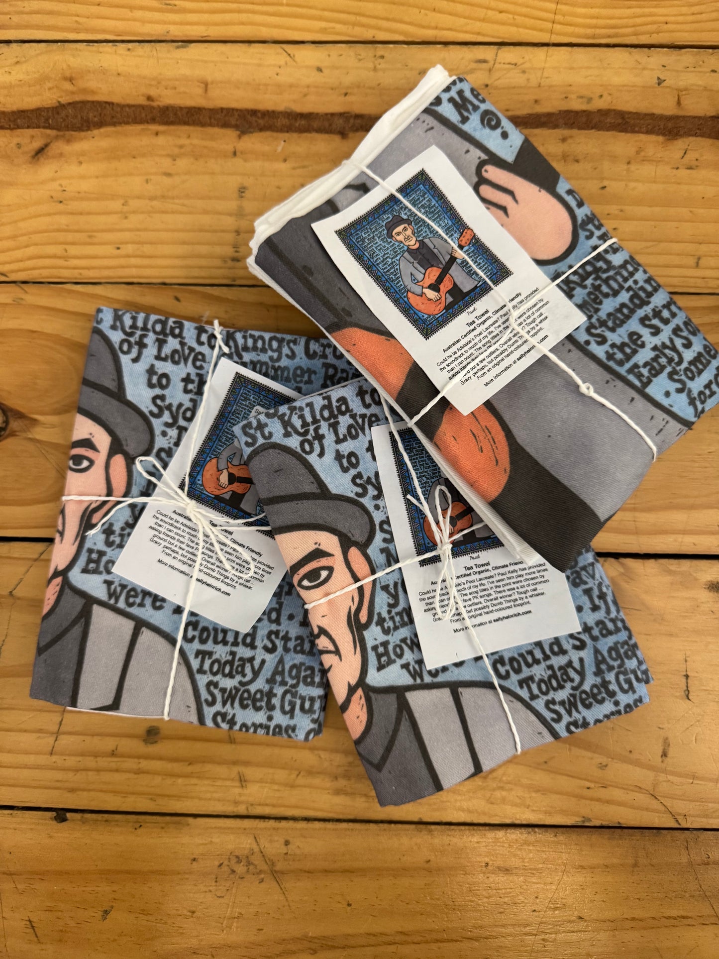 Paul Kelly Tea Towel by Sally Heinrich