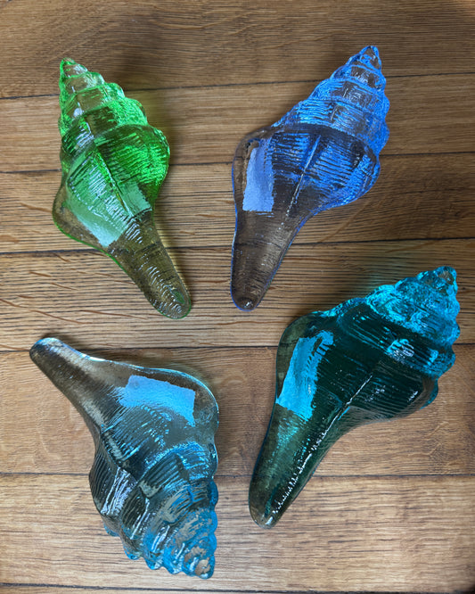Large Glass Conch Shell by Caslake and Pedler