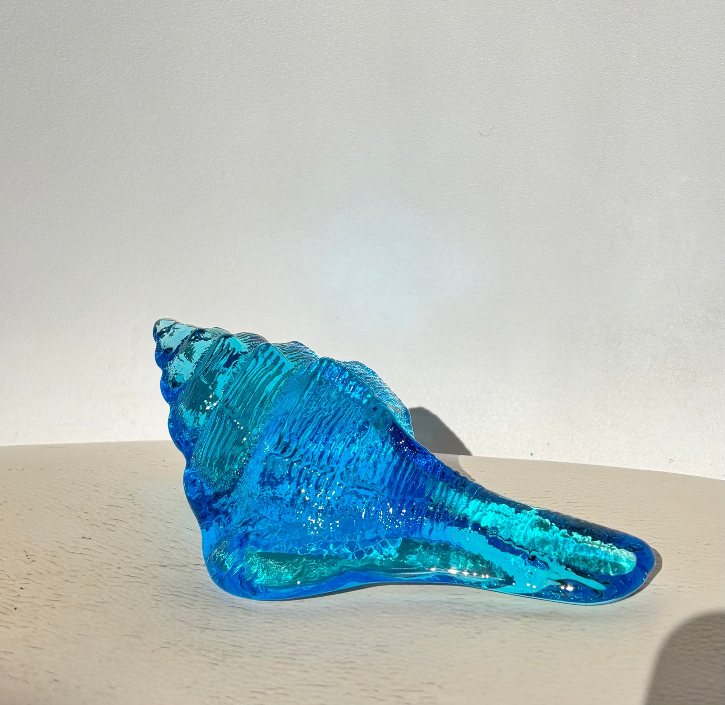 Large Glass Conch Shell by Caslake and Pedler