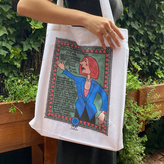 Julia Gillard Tote Bag by Sally Heinrich